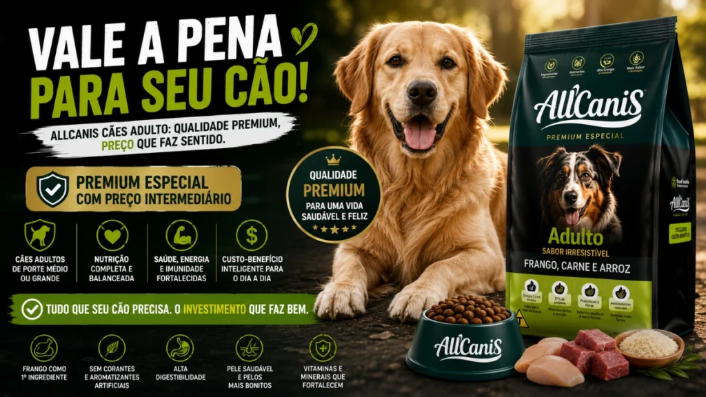 Alimento premium para cães adultos